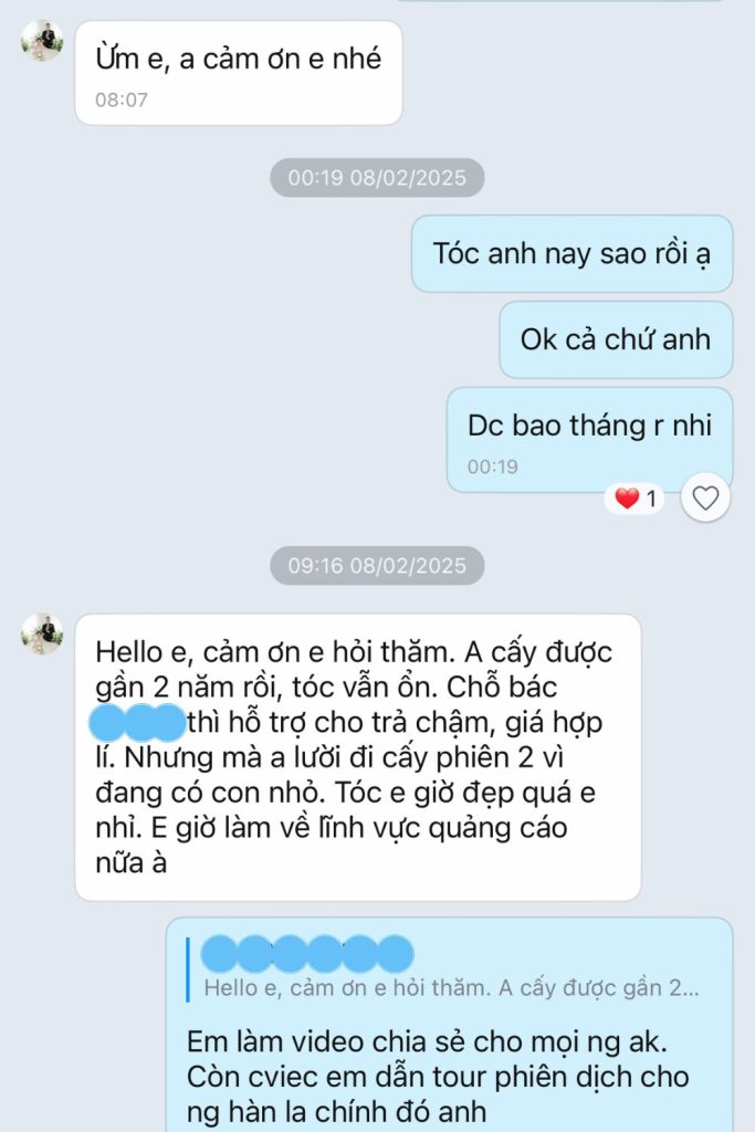 ngô quang hiệp sau cấy tóc chữa hói đầu M thành công
