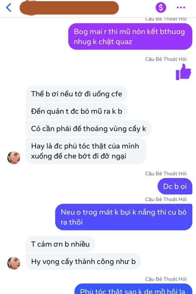 nguyễn hằng thanh sau cấy tóc nữ bò liếm thành công